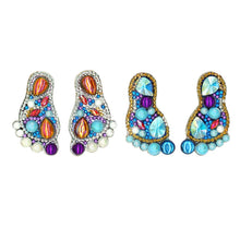 Load image into Gallery viewer, 4pcs DIY Diamond Keychain Special Shaped Full Drill Feet Painting Keyring
