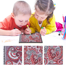 Load image into Gallery viewer, DIY Mandala Special Shaped Diamond Painting Students 50 Pages A5 Notebook
