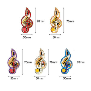 5pcs Diamond Keychains Art Craft DIY Handmade Rhinestone Pendant Kid Adult Gifts