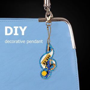 5pcs Diamond Keychains Art Craft DIY Handmade Rhinestone Pendant Kid Adult Gifts