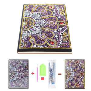 DIY Mandala Special Shaped Diamond Painting 50 Pages A5 Notepad Notebook