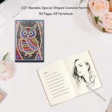 Load image into Gallery viewer, DIY Owl Special Shaped Diamond Painting 50 Pages A5 Notebook Notepad Gifts
