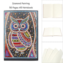 Load image into Gallery viewer, DIY Owl Special Shaped Diamond Painting 50 Pages A5 Notebook Notepad Gifts
