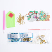 Load image into Gallery viewer, 5pcs DIY Full Drill Special-Shape Diamond Painting Keychain Christmas Decor
