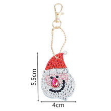 Load image into Gallery viewer, 5pcs DIY Full Drill Special-Shape Diamond Painting Keychain Christmas Decor
