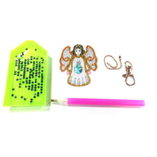 Load image into Gallery viewer, 5pcs Diamond Keychains Art Craft DIY Handmade Rhinestone Pendant Kid Adult Gifts
