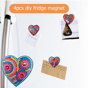 4pcs Cartoon Stickers Paint by Numbers 5D DIY Full Drill Sticker for Kids Adults