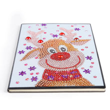 Load image into Gallery viewer, DIY Christmas Elk Special Shaped Diamond Painting 60 Pages A5 Notebook Gift

