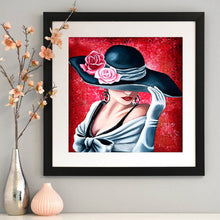Load image into Gallery viewer, Elegant Lady In Hat 30*30CM(Canvas) Full Round Drill Diamond Painting
