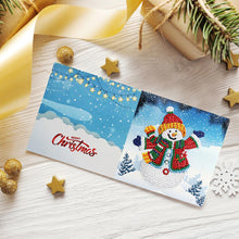 Load image into Gallery viewer, 8pcs Diamond Painting Christmas Postcards Art Craft 5D DIY for Birthday Festival
