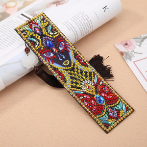 DIY Special Shaped Diamond Painting Leather Tassel Bookmark Creative Crafts