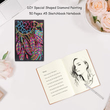 Load image into Gallery viewer, DIY Dreamcatcher Special Shaped Diamond Painting 50 Pages A5 Sketchbook
