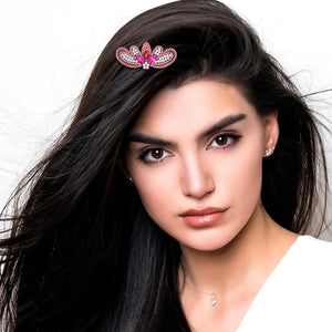 3pcs Butterfly Rhinestone Hair Clip DIY Crystal Bowknot Barrettes (Style 2)