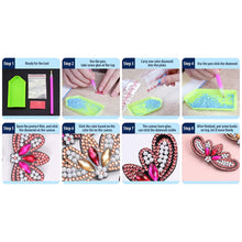 Load image into Gallery viewer, 3pcs Butterfly Rhinestone Hair Clip DIY Crystal Bowknot Barrettes (Style 2)
