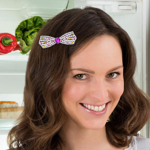 3pcs Butterfly Rhinestone Hair Clip DIY Crystal Bowknot Barrettes (Style 3)