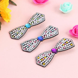 3pcs Butterfly Rhinestone Hair Clip DIY Crystal Bowknot Barrettes (Style 3)