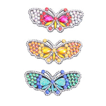 Load image into Gallery viewer, 3pcs Butterfly Rhinestone Hair Clip DIY Crystal Bowknot Barrettes (Style 4)
