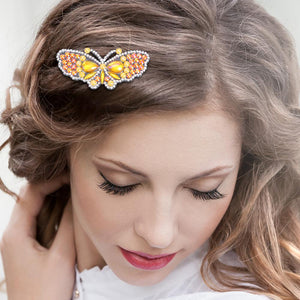 3pcs Butterfly Rhinestone Hair Clip DIY Crystal Bowknot Barrettes (Style 4)