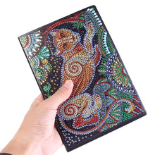 Load image into Gallery viewer, DIY Leopard Special Shaped Diamond Painting 50 Pages A5 Sketchbook Notebook
