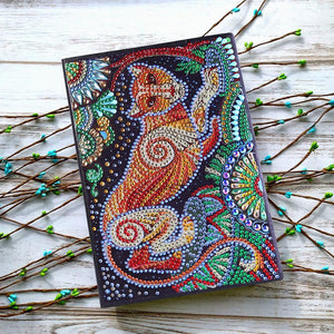 DIY Leopard Special Shaped Diamond Painting 50 Pages A5 Sketchbook Notebook