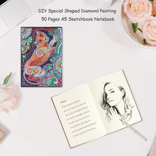 Load image into Gallery viewer, DIY Leopard Special Shaped Diamond Painting 50 Pages A5 Sketchbook Notebook
