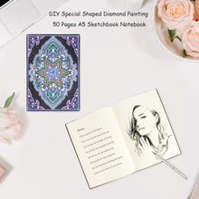 Load image into Gallery viewer, DIY Mandala Special Shaped Diamond Painting 50 Pages A5 Notebook Sketchbook
