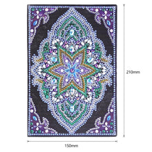 Load image into Gallery viewer, DIY Mandala Special Shaped Diamond Painting 50 Pages A5 Notebook Sketchbook
