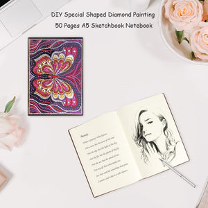DIY Butterfly Special Shaped Diamond Painting 50 Pages A5 Sketchbook Gifts