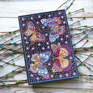 DIY Butterfly Special Shaped Diamond Painting 50 Pages A5 Sketchbook Crafts