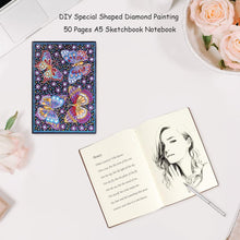 Load image into Gallery viewer, DIY Butterfly Special Shaped Diamond Painting 50 Pages A5 Sketchbook Crafts
