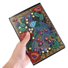 Load image into Gallery viewer, DIY Peafowl Special Shaped Diamond Painting 50 Pages Sketchbook A5 Notebook
