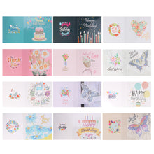 Load image into Gallery viewer, 12pcs Diamond Painting Christmas Postcards Handmade 5D DIY for Birthday Festival
