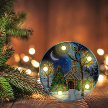 Load image into Gallery viewer, DIY Special Shaped Diamond Painting Christmas Tree House Light Home Decor
