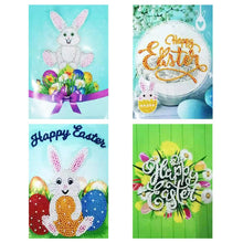 Load image into Gallery viewer, 4pcs 5D DIY Drills Diamond Painting Greeting Wish Easter Cards Party Gifts
