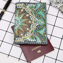Load image into Gallery viewer, DIY Special Shaped Diamond Painting Travel Passport Protective Cover Crafts

