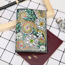 Load image into Gallery viewer, DIY Special Shaped Diamond Painting PU Leather Passport Protective Cover
