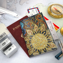 Load image into Gallery viewer, DIY Special Shaped Diamond Painting Leather Passport Protection Cover Gift
