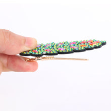 Load image into Gallery viewer, 3pcs DIY Handmade Hair Clips Crystal Leaf Women Hairpin Barrettes Bobby Pin
