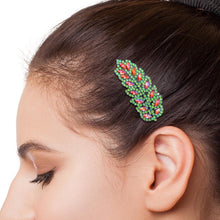 Load image into Gallery viewer, 3pcs DIY Handmade Hair Clips Crystal Leaf Women Hairpin Barrettes Bobby Pin
