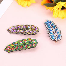 Load image into Gallery viewer, 3pcs DIY Handmade Hair Clips Crystal Leaf Women Hairpin Barrettes Bobby Pin
