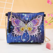 Load image into Gallery viewer, DIY Butterfly Special Shaped Diamond Painting Leather Chain Messenger Bags
