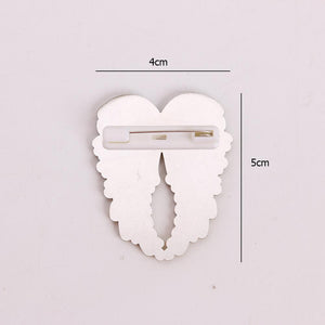 3pcs DIY Full Drill Diamond Brooch Wings Rhinestone Women Jacket Lapel Pins