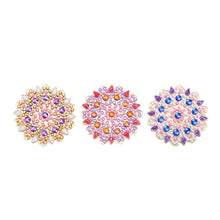 Load image into Gallery viewer, 3pcs DIY Full Drill Diamond Brooches Flower Rhinestone Jacket Lapel Pins

