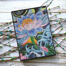 Load image into Gallery viewer, DIY Lotus Special Shaped Diamond Painting 50 Pages A5 Sketchbook Notebook
