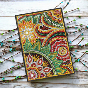 DIY Mandala Special Shaped Diamond Painting 50 Pages Sketchbook A5 Notebook