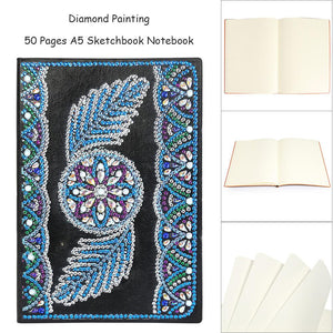 DIY Wing Special Shaped Diamond Painting 50 Pages A5 Sketchbook Notebook