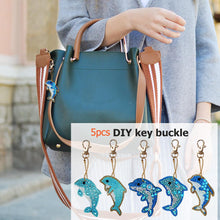 Load image into Gallery viewer, 5pcs Diamond Keychains Art Craft DIY Handmade Rhinestone Pendant Kid Adult Gifts

