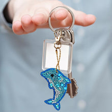 Load image into Gallery viewer, 5pcs Diamond Keychains Art Craft DIY Handmade Rhinestone Pendant Kid Adult Gifts
