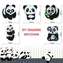 Load image into Gallery viewer, 5pcs Panda Type Keychain Gift DIY Diamond Painting Special Shape Full Drill
