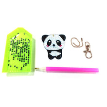 Load image into Gallery viewer, 5pcs Panda Type Keychain Gift DIY Diamond Painting Special Shape Full Drill
